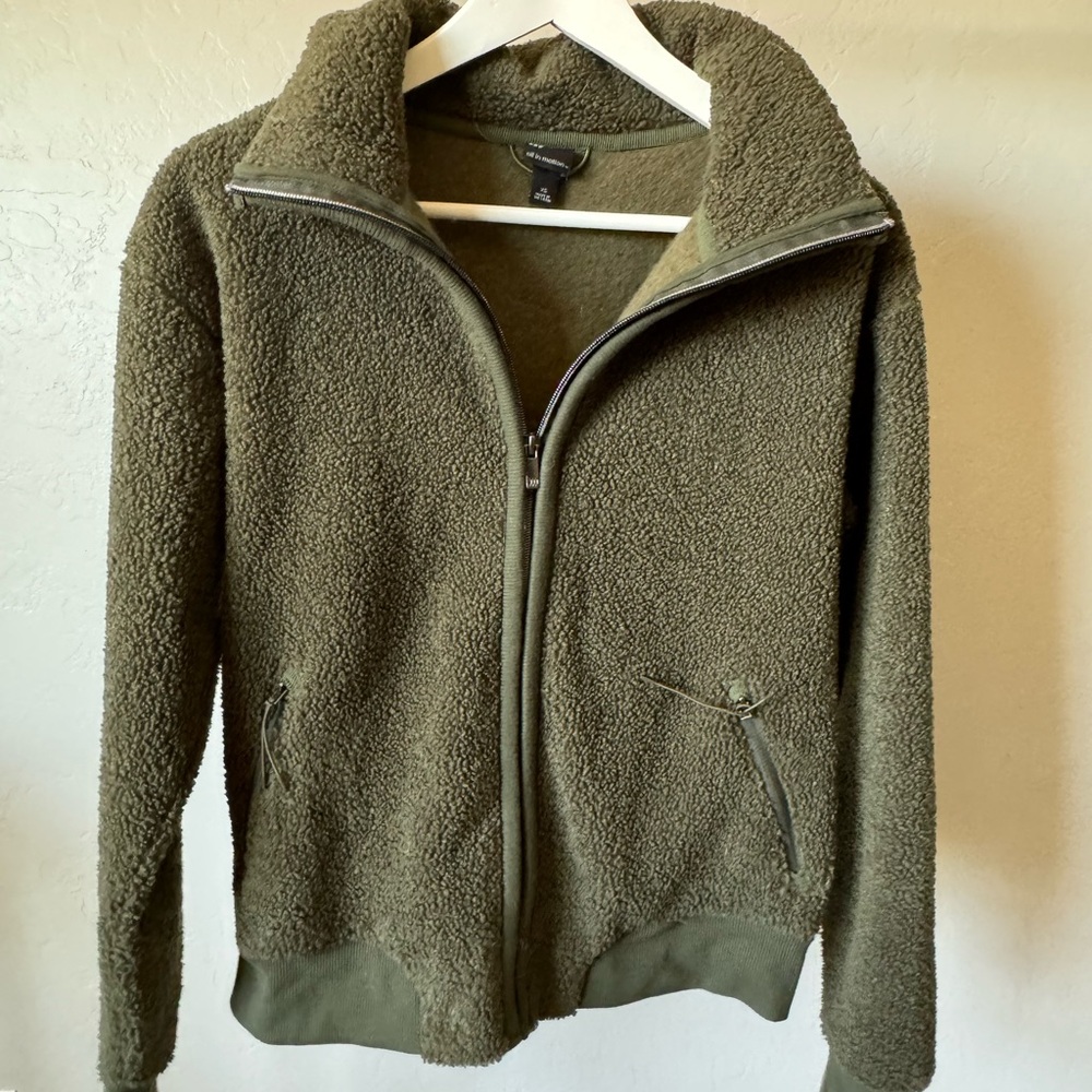 Target Green Lightweight Fleece Jacket High Collar